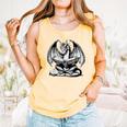 Dragon Reading Book Bookworm Books Dragon Lover Learning Comfort Colors Tank Top Grey