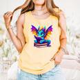 Dragon Reading a Book Bookworm Book Comfort Colors Tank Top Grey Dragon Reading a Book Bookworm Book Comfort Colors Tank Top Grey