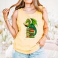 Dragon Reading Books Matching Bookworm Readers Librarian Comfort Colors Tank Top Grey