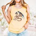 Dragon Silhouette Books Librarian Bookworm Women Men Kids Comfort Colors Tank Top Grey