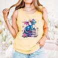 Dragons And Books Dragon Reading Book Lover Girl Bookworm Comfort Colors Tank Top Grey