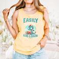 Easily Distracted By Books And Dragons Nerds Comfort Colors Tank Top Grey