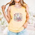 Easily Distracted By Cats And Books Reading Comfort Colors Tank Top Grey