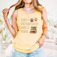 Easily Distracted By Dogs And Books Pets Books Lovers Comfort Colors Tank Top Grey