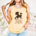 Easily Distracted By Dragons And Books Library Dragon Lover Comfort Colors Tank Top Grey