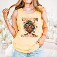 Education Is Freedom Teacher Books Black History Month Comfort Colors Tank Top Grey Education Is Freedom Teacher Books Black History Month Comfort Colors Tank Top Grey