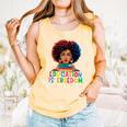 Education Is Freedom History Girl Women Book Lover Comfort Colors Tank Top Grey