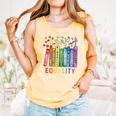 Equality Books Peace Love Compassion LGBT Gay Lesbian Pride Comfort Colors Tank Top Grey