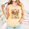 Fall In Love With Reading Autumn Pumpkin Teacher Book Lover Comfort Colors Tank Top Grey