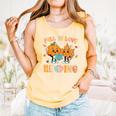 Fall In Love With Reading Thanksgiving Pumpkin Book Lover Comfort Colors Tank Top Grey