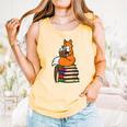 Fox Books Read Reading Librarian America Men Women Kids Comfort Colors Tank Top Grey Fox Books Read Reading Librarian America Men Women Kids Comfort Colors Tank Top Grey