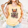 Fox Read Books Be Kind Stay Weird Reader Cute Nerd Bookworm Comfort Colors Tank Top Grey