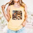 Fox Reads By Fireplace In Cabin Rustic Book Cozy Cup Tea Comfort Colors Tank Top Grey