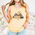 Freadom Anti Banned Books Lovers Reading Librarian Bookworm Comfort Colors Tank Top Grey