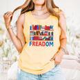 Freadom To Read Book Lover Reading Freedom Comfort Colors Tank Top Grey