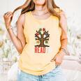Freadom Tree Read Reading Librarian Book Across America Comfort Colors Tank Top Grey