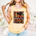 Geometric History Educated Women Reading Book Melanin Comfort Colors Tank Top Grey