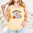 Ghost Reading Halloween Women Teacher Book Lover Comfort Colors Tank Top Grey Ghost Reading Halloween Women Teacher Book Lover Comfort Colors Tank Top Grey