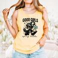 Good Girls Read Spicy Skeleton Book Club Comfort Colors Tank Top Grey