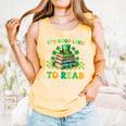 Goods Luck Read Librarian Book Patrick Days Shamrock Clover Comfort Colors Tank Top Grey