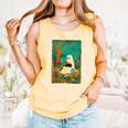 Groovy Ghost Reading Book Cat Halloween Ghost Teacher Comfort Colors Tank Top Grey