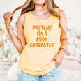 Halloween Pretend I'm Book Character Costume Lazy Adult Kids Comfort Colors Tank Top Grey