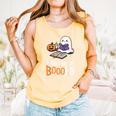 Halloween Teacher Women Cute Reading Ghost Read More Books Comfort Colors Tank Top Grey Halloween Teacher Women Cute Reading Ghost Read More Books Comfort Colors Tank Top Grey