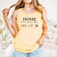 Home Stead School Grown Flowers Book Chicken Comfort Colors Tank Top Grey