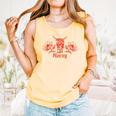 Horny Bull Romance Reader Shirt Spicy Books Bull Pun Comfort Colors Tank Top Grey