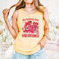 HUGvyn All Booked For Valentines Teacher Book Reading Heart Comfort Colors Tank Top Grey
