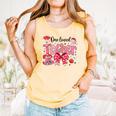 HUGvyn One Loved Teacher Valentine Book Heart Reading Bow Comfort Colors Tank Top Grey HUGvyn One Loved Teacher Valentine Book Heart Reading Bow Comfort Colors Tank Top Grey