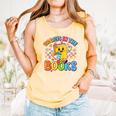 HUGvyn Preppy 100 Days In The Books Teacher Reading Coffee Comfort Colors Tank Top Grey