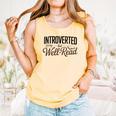 Introverted But Well-Read Book Lover Comfort Colors Tank Top Grey Introverted But Well-Read Book Lover Comfort Colors Tank Top Grey