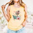 Just A Girl Who Loves Books Messy Bun Book Skeleton Bookworm Comfort Colors Tank Top Grey Just A Girl Who Loves Books Messy Bun Book Skeleton Bookworm Comfort Colors Tank Top Grey