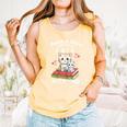 Just A Girl That Loves Cats And Books Cute Cat & Bookwork Comfort Colors Tank Top Grey