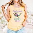Just a Girl Who Loves Sloths And Books Comfort Colors Tank Top Grey