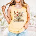 Just One More Chapter Open Book Flowers Comfort Colors Tank Top Grey Just One More Chapter Open Book Flowers Comfort Colors Tank Top Grey
