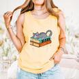 I Just Want To Read Books And Pet Cats Bookish Bookworm Comfort Colors Tank Top Grey