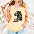 Leopard Book Flower Comfort Colors Tank Top Grey