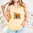 Librarian Of a Free Library Floral Book Lover Comfort Colors Tank Top Grey Librarian Of a Free Library Floral Book Lover Comfort Colors Tank Top Grey