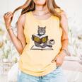 Life Is Better With Cats Coffee Books Cat Reading Book Comfort Colors Tank Top Grey