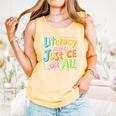 Literacy And Justice For All Protect Banned Books Library Comfort Colors Tank Top Grey