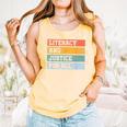 Literacy And Justice For All Stop Book Banning Banned Books Comfort Colors Tank Top Grey