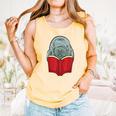 Manatee Reading Books Sea Animal Manatee Comfort Colors Tank Top Grey Manatee Reading Books Sea Animal Manatee Comfort Colors Tank Top Grey