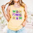 Mardi Gras Teacher Coquette Bow Pencil Apple Book Women Girl Comfort Colors Tank Top Grey Mardi Gras Teacher Coquette Bow Pencil Apple Book Women Girl Comfort Colors Tank Top Grey