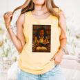 Melanin Girl Locs Book Lover Librarian Teacher Student Comfort Colors Tank Top Grey