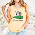 Next Stop Library Reading Book Comfort Colors Tank Top Grey