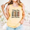 I Have No Shelf Control Flower Book Bookish Comfort Colors Tank Top Grey
