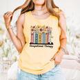 Occupational Therapy Wildflower Book OT Therapist Assistant Comfort Colors Tank Top Grey