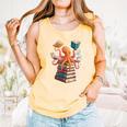 Octopus Book Reading Book Reader Ocean Octopus Comfort Colors Tank Top Grey